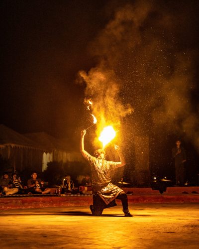 campfire in Jaisalmer